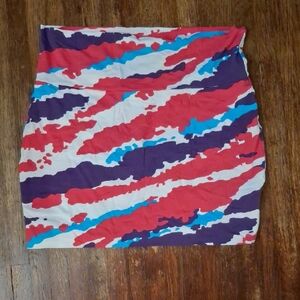 NWT Rue21 Y2K bodycon Abstract Stretchy Banded Mini Skirt - Pink, Blue, Purple